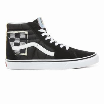 Damske Kotnikove Tenisky Vans Mixed Quilting Sk8-Hi Čierne/Biele VA12KUMIQ